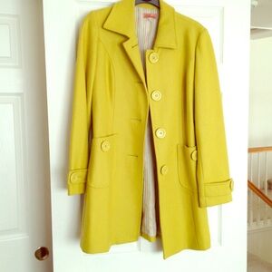 Chartreuse Wool Coat